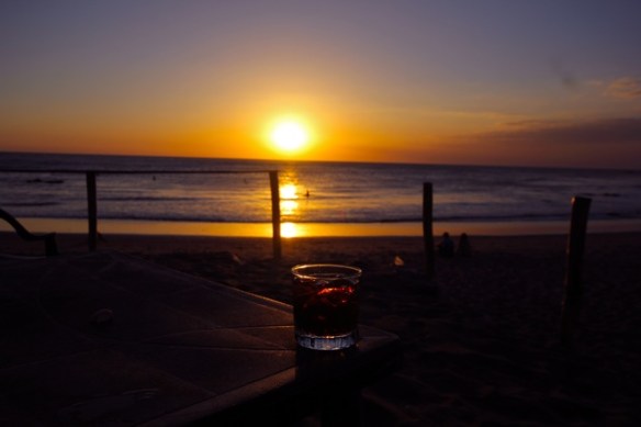 Sunset and rum and coke on the beach....paradise!