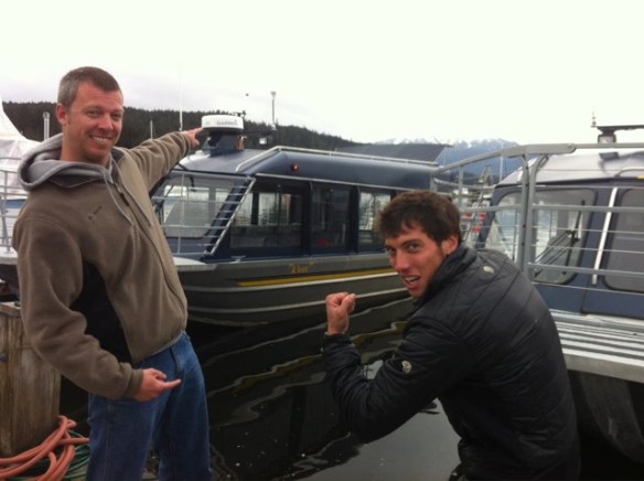 Captain Ken on the right doing what he does