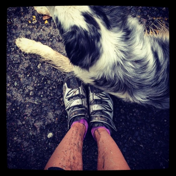 Just a bit of muddy mountain biking